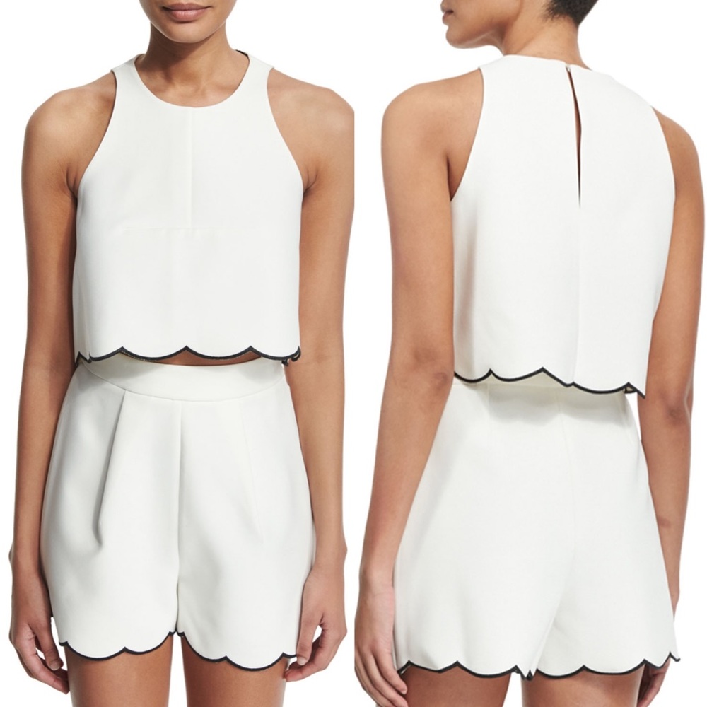 SOLD // KENDALL + KYLIE Scallop Crop Top